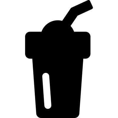 Smoothie with straw