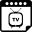 Special TV program day reminder calendar page interface symbol