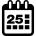 Calendar page of day 25