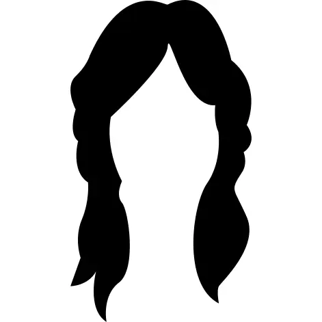 Female long black hair