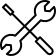 Crossed Wrench and screwdriver