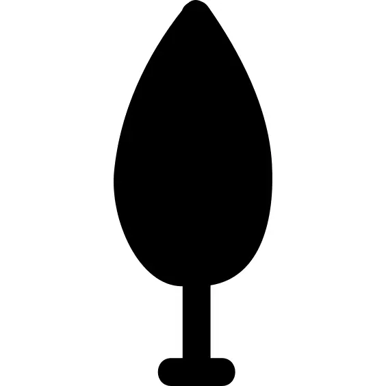 Tree pine shape with upper point