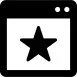 Open window with star symbol