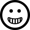 Happy smiling emoticon square face