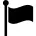 Flag pole with black flag
