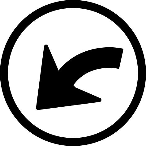 Undo navigational arrow in a circle