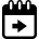 Advance calendar page button with right arrow