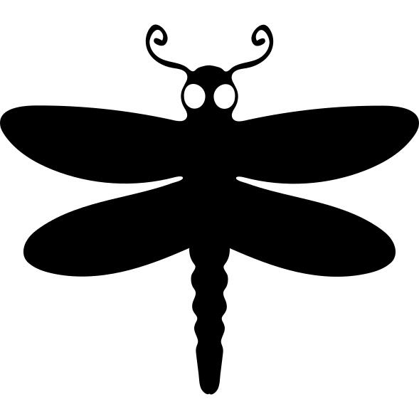 Dragon fly winged animal top view