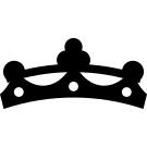Royal crown of thin black design with very little gems