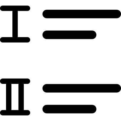 List roman style numbers