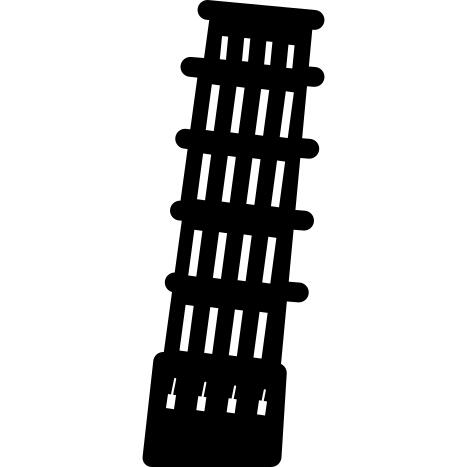 Pisa tower silhouette