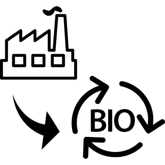 Industrial waste to bio mass