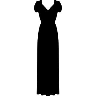 Long dress with short sleeves