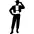 Flamenco male model standing frontal symbol