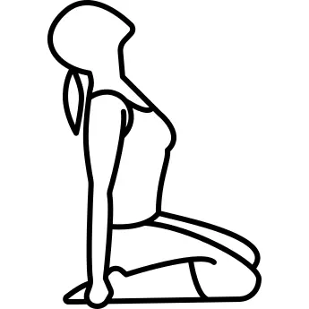 Woman On Her Knees Looking Up