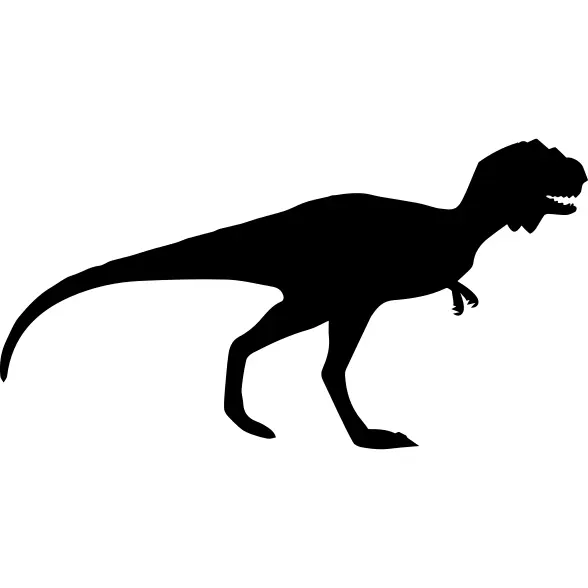 Dinosaur silhouette of majungasaurus