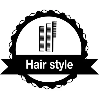 Hair style badge with combs