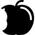 Apple with big bite