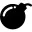 Bomb antivirus danger symbol