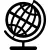 Earth globe with grid