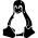 Linux penguin logo character symbol of the operative system