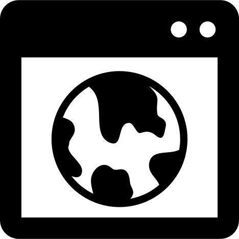 Window with Earth image