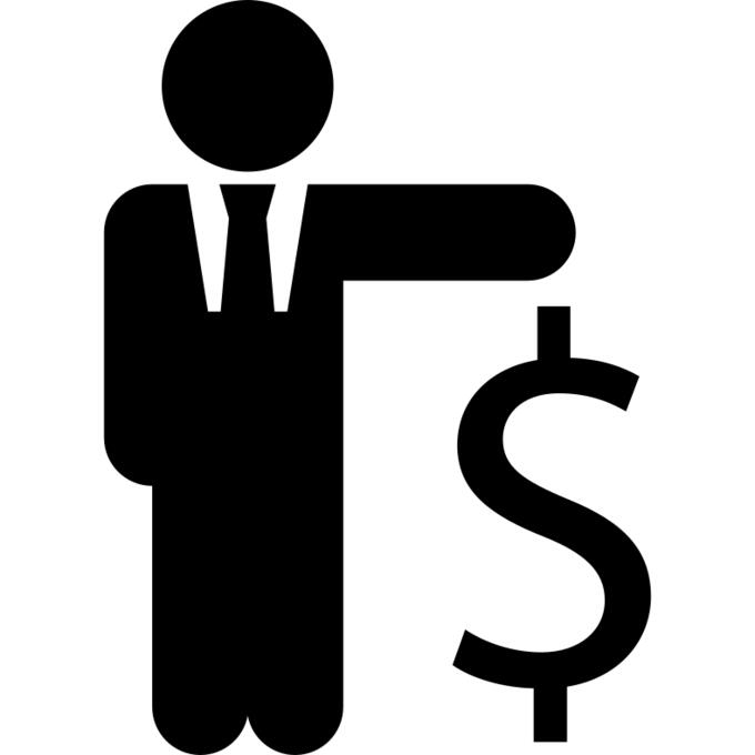 Businessman with dollar sign