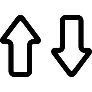 Up and down arrows outlines couple