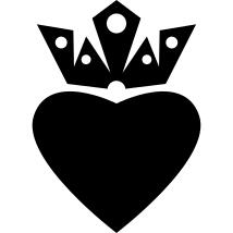 King heart with crown