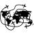 Earth continents map with flying airplanes