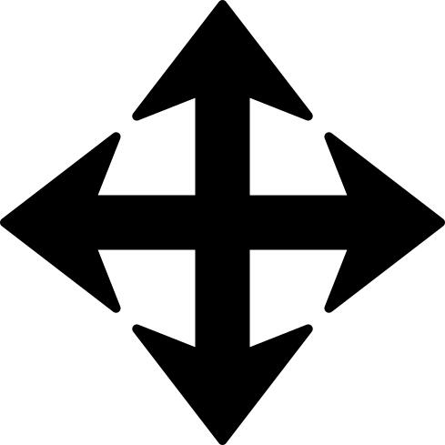 Cross variant with arrow edges