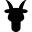 Aries bull head front shape symbol
