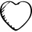 Love or like heart sketched outlined symbol