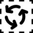 Recycle symbol made of arrows with selection box