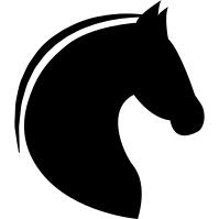 Horse head with horsehair line and semicircular back shape