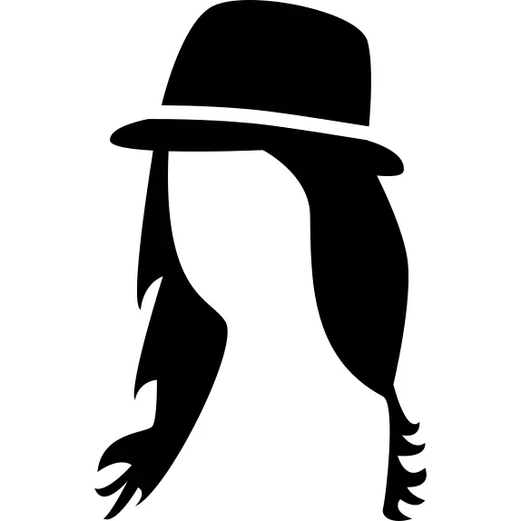 Long hair with a hat