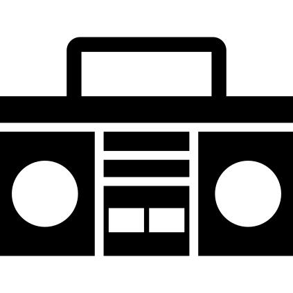 Boom box with handle