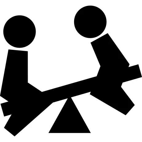 Children on teeter totter