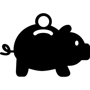 Piggy bank with coin