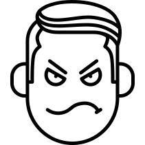 Boy with Anger Face
