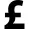 Pound currency bold symbol