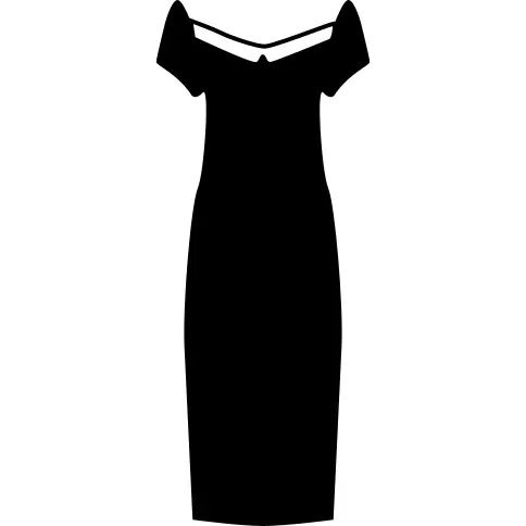 Female long black dress