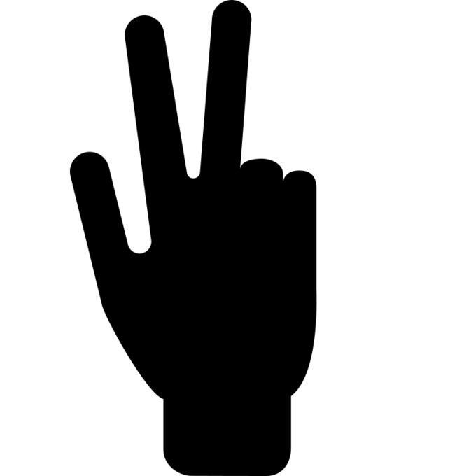 Counting to three with fingers