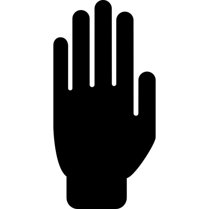 Stop hand silhouette