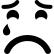 Sad suffering crying emoticon face