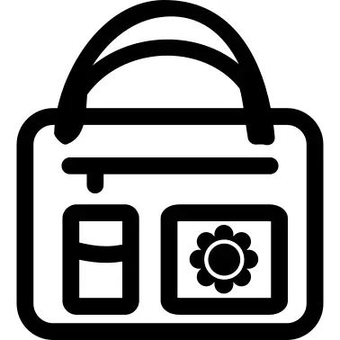 Baby bag with flower design