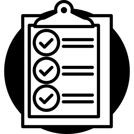 Clipboard with check list