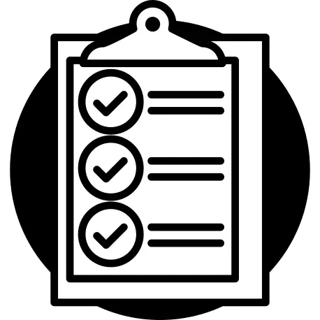 Clipboard with check list