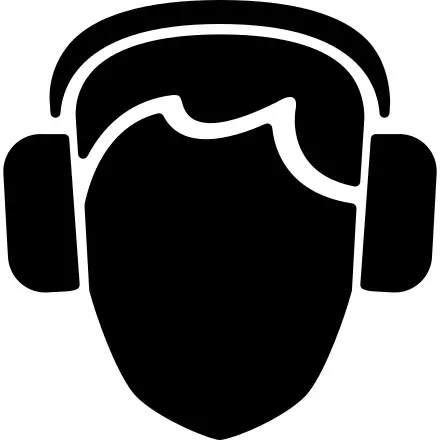 Silhouette with safety headphone