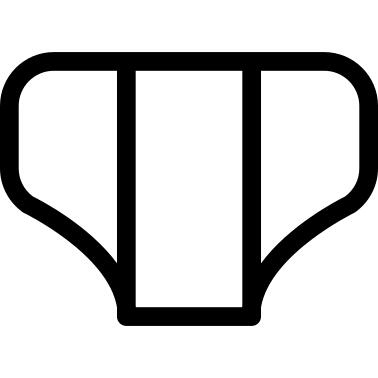 Baby diaper outline